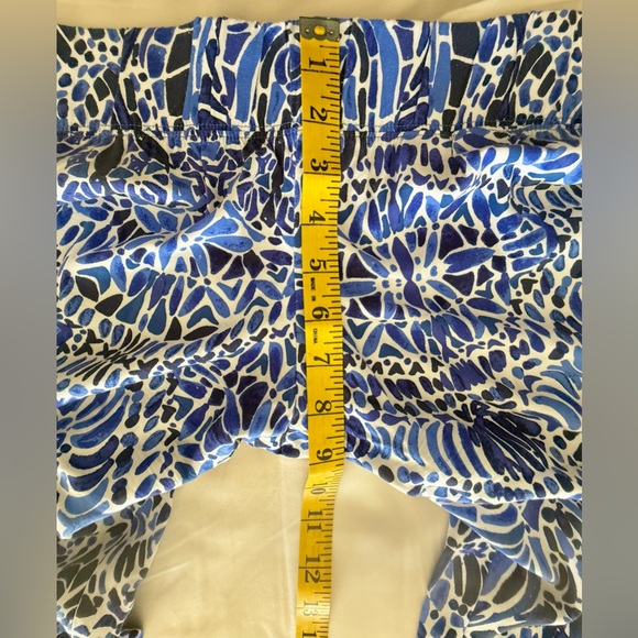 Lilly Pulitzer Bal Harbour Palazzo Pants Blue White Taverna Tile Allover Small - Picture 6 of 10